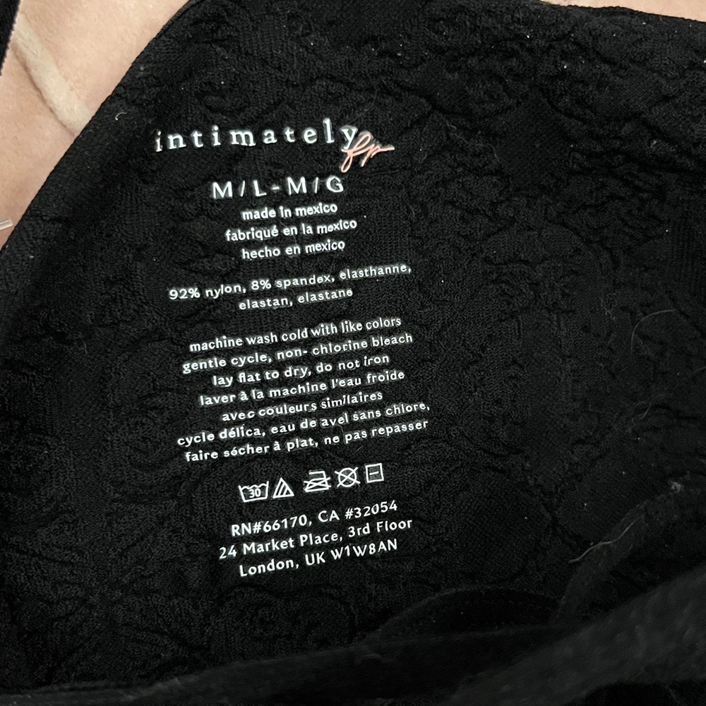 NWT Free People Intimately Love Your Way Longline Bralette in Black - Picture 10 of 10